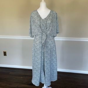 Blue/ White Floral Maternity Dress